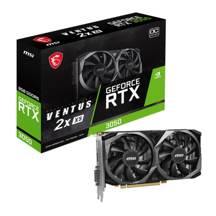 Carte Graphique MSI  RTX 3050 Ventus 2x xs 8Go OC