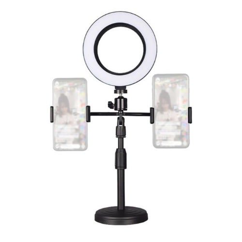 Ring Light 6" avec Support Double Téléphone