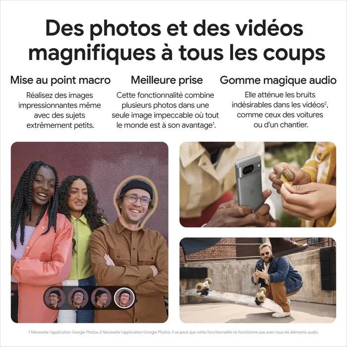 Smartphone Google Pixel 8 5G  128Go - Noir Volcanique