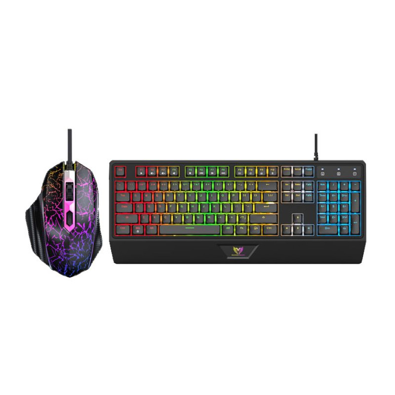 Pack Gamer Clavier Filaire & Souris StarWave GCM1088 RGB Noir