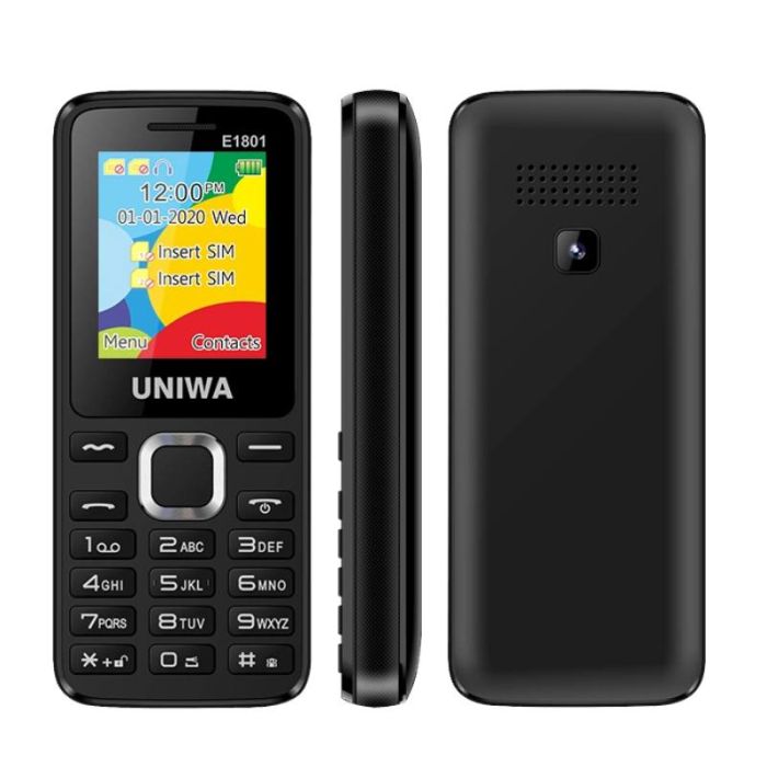 Téléphone Portable Uniwa E1801 - Noir