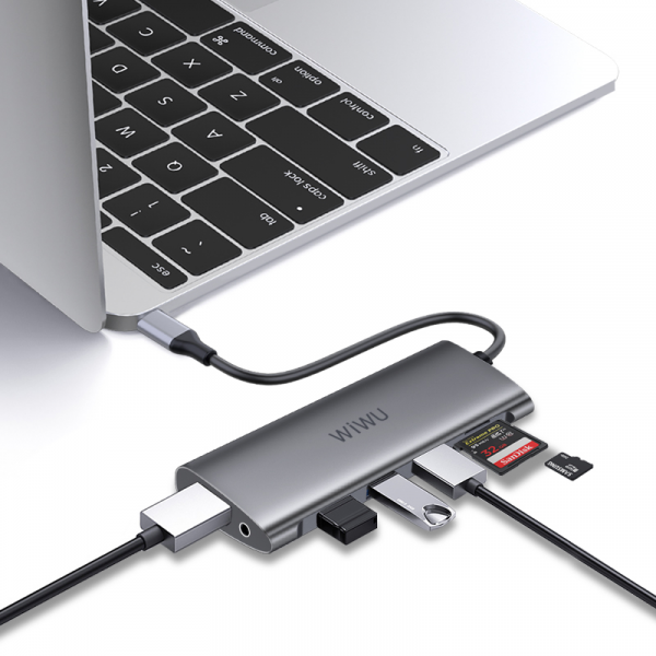 WIWU ALPHA 11 IN 1 USB-C HUB A11312H - GRAY