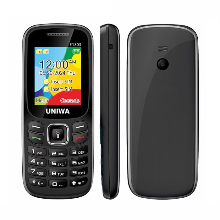 Téléphone Portable Uniwa E1803 - Noir