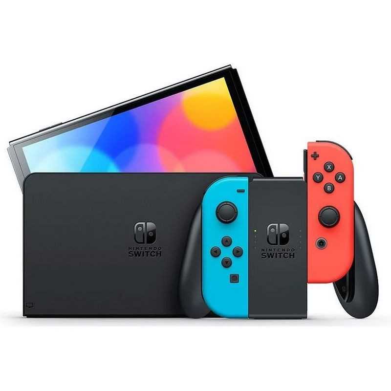 Console Nintendo Switch - Modèle OLED • Bleu Néon & Rouge Néon