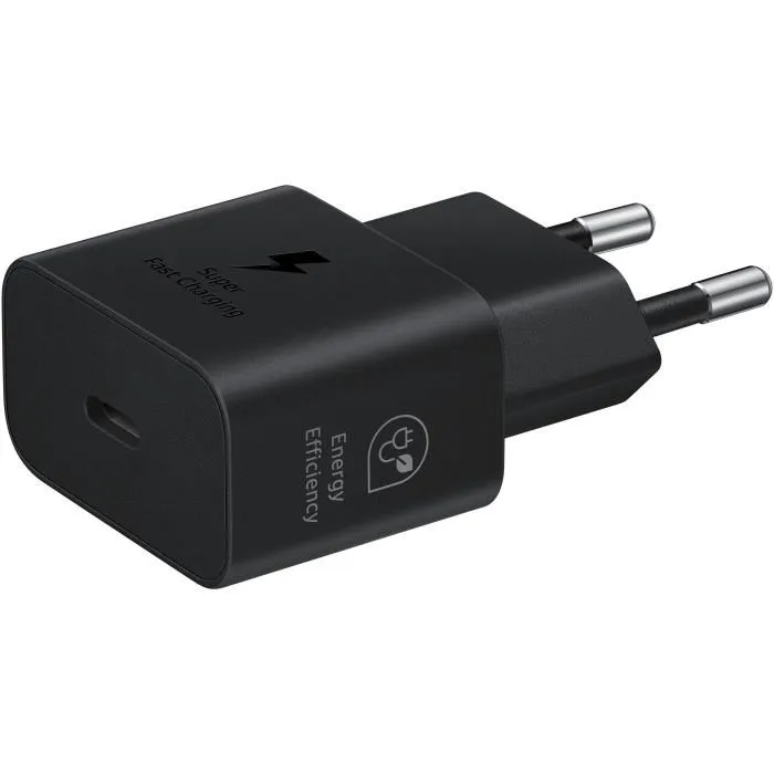 Adaptateur de charge SAMSUNG (USB-C) - 25W - Noir