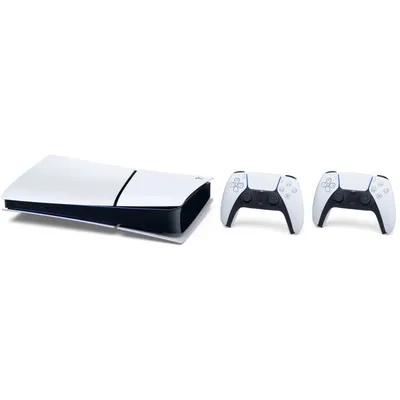 Pack PS5 Digital : Console PS5 Digitale (Modèle Slim) + 2ème Manette sans fil PS5 DualSense Blanche