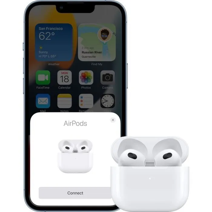 Apple AirPods (3e génération) avec Boîtier de charge Lightning - Blanc