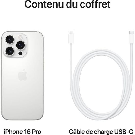 APPLE iPhone 16 Pro Max 256GB Blanc Titane