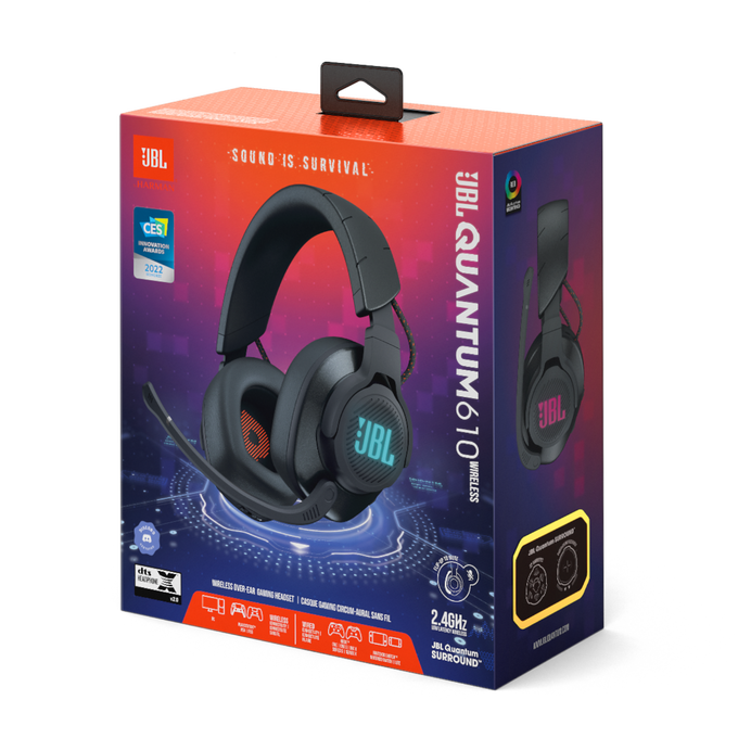 Casque Gamer Circum-auriculaire sans fil JBL Quantum 610 Noir