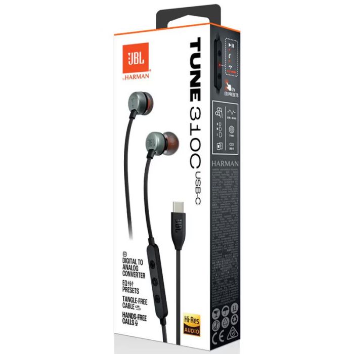 Écouteur Filaire JBL T310C USB-C -Noir