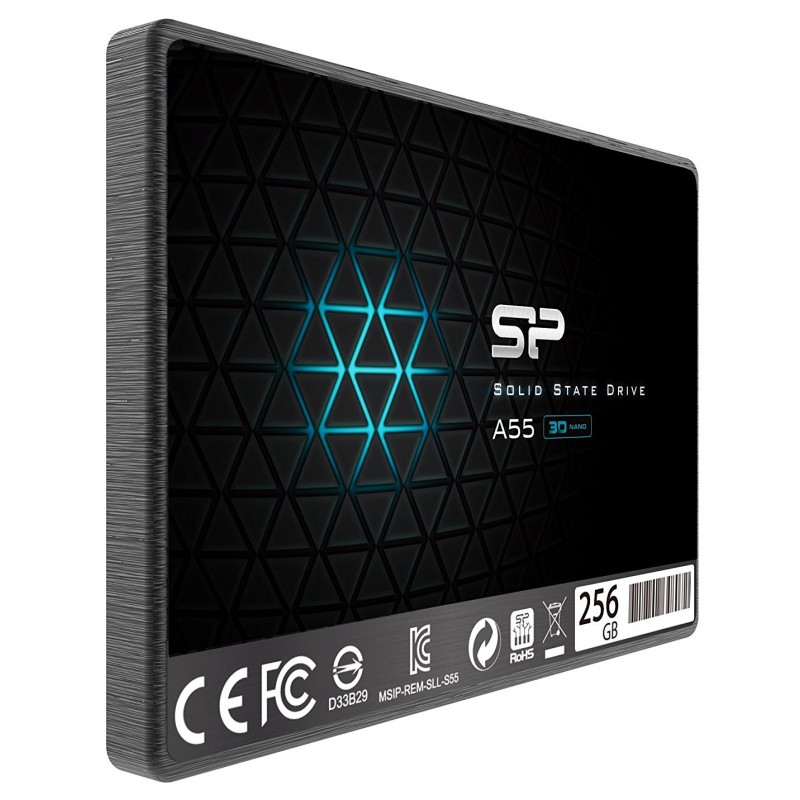 Disque Dur Interne Silicon Power A55 256Go SSD (SP256GBSS3A55S25) - Noir