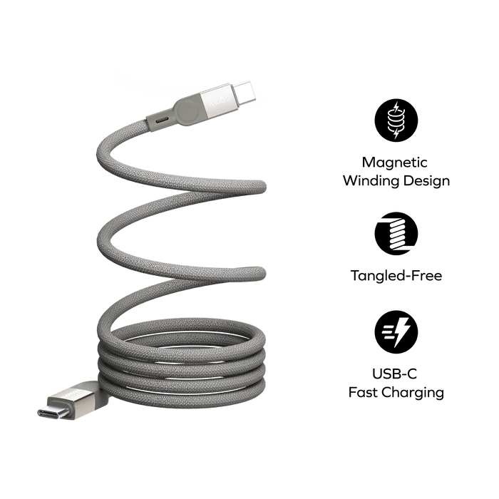 Cable de charge Momax Mag Link  USB-C 100W 2M - Gris