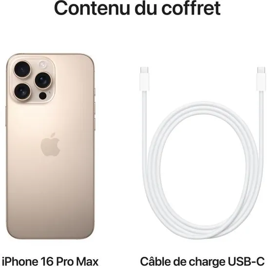 APPLE iPhone 16 Pro Max 256GB Désert Titane