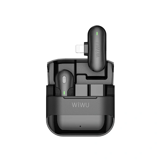 Mini Microphone Lightning Sans Fil WiWu pour Smartphone - Noir